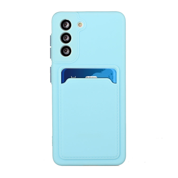 For Samsung Galaxy S21 5G Card Slot Design Shockproof TPU Protective Case