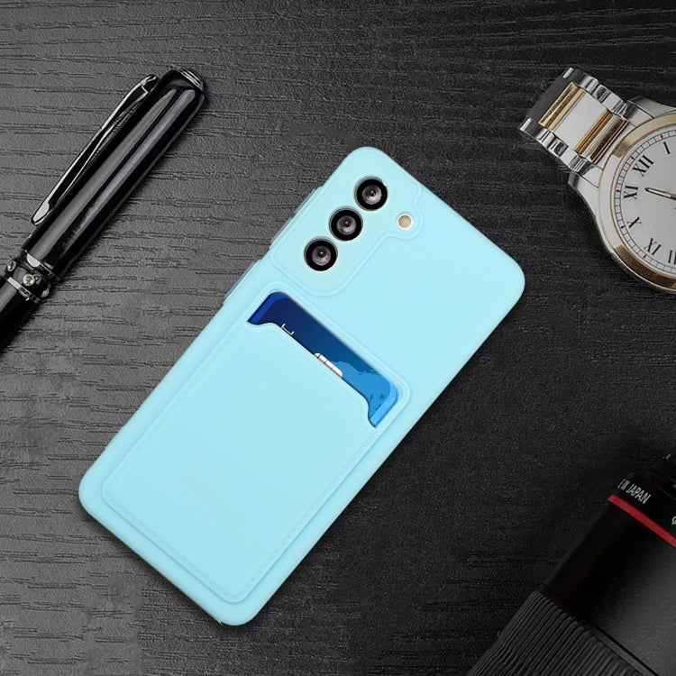 For Samsung Galaxy S21 5G Card Slot Design Shockproof TPU Protective Case