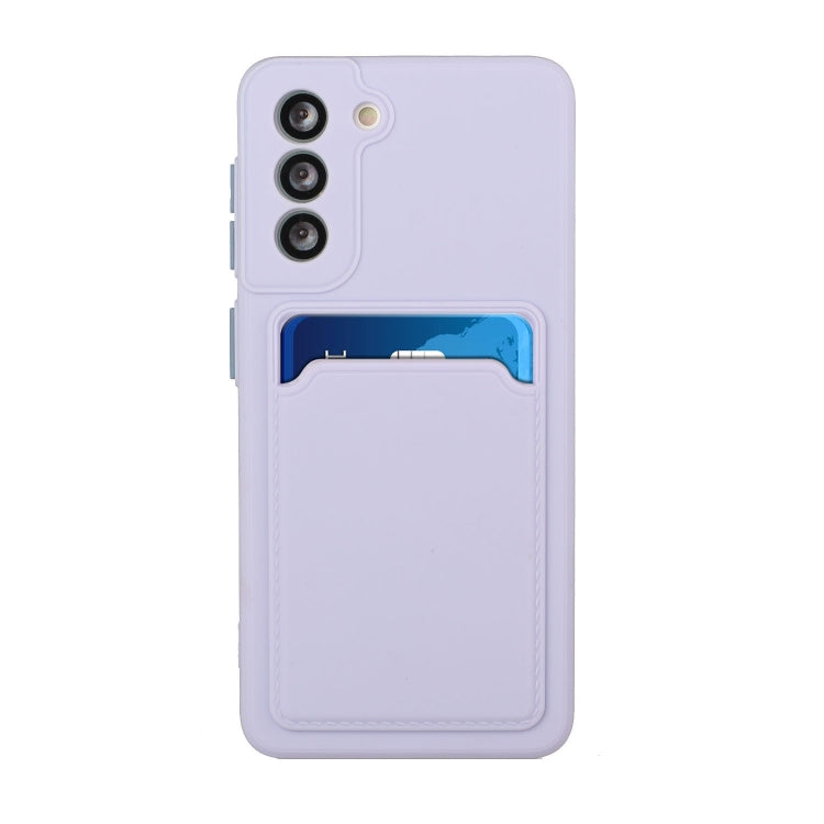 For Samsung Galaxy S21 5G Card Slot Design Shockproof TPU Protective Case