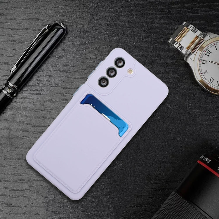 For Samsung Galaxy S21 5G Card Slot Design Shockproof TPU Protective Case