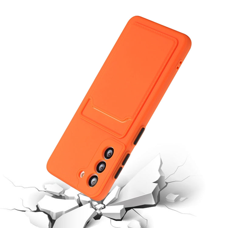 For Samsung Galaxy S21 5G Card Slot Design Shockproof TPU Protective Case