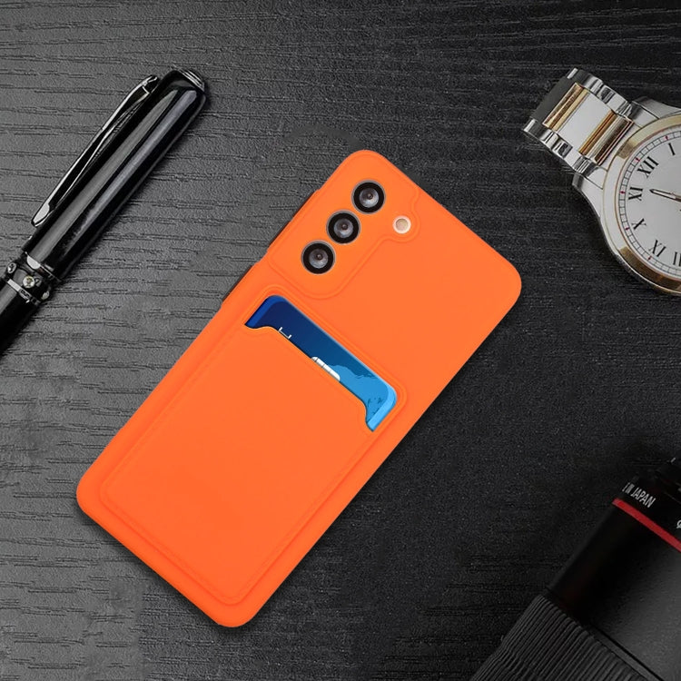 For Samsung Galaxy S21 5G Card Slot Design Shockproof TPU Protective Case