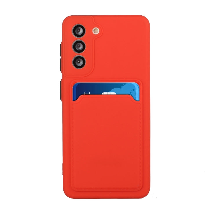 For Samsung Galaxy S21 5G Card Slot Design Shockproof TPU Protective Case