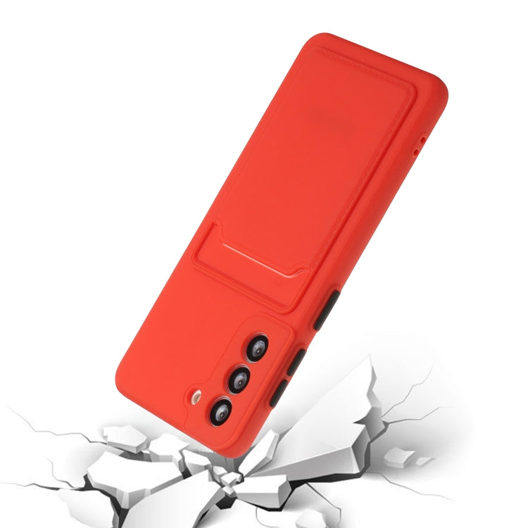 For Samsung Galaxy S21 5G Card Slot Design Shockproof TPU Protective Case