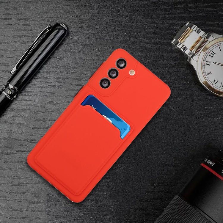 For Samsung Galaxy S21 5G Card Slot Design Shockproof TPU Protective Case