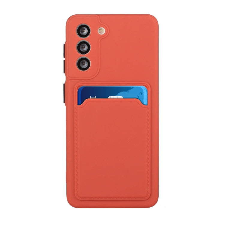 For Samsung Galaxy S21 5G Card Slot Design Shockproof TPU Protective Case