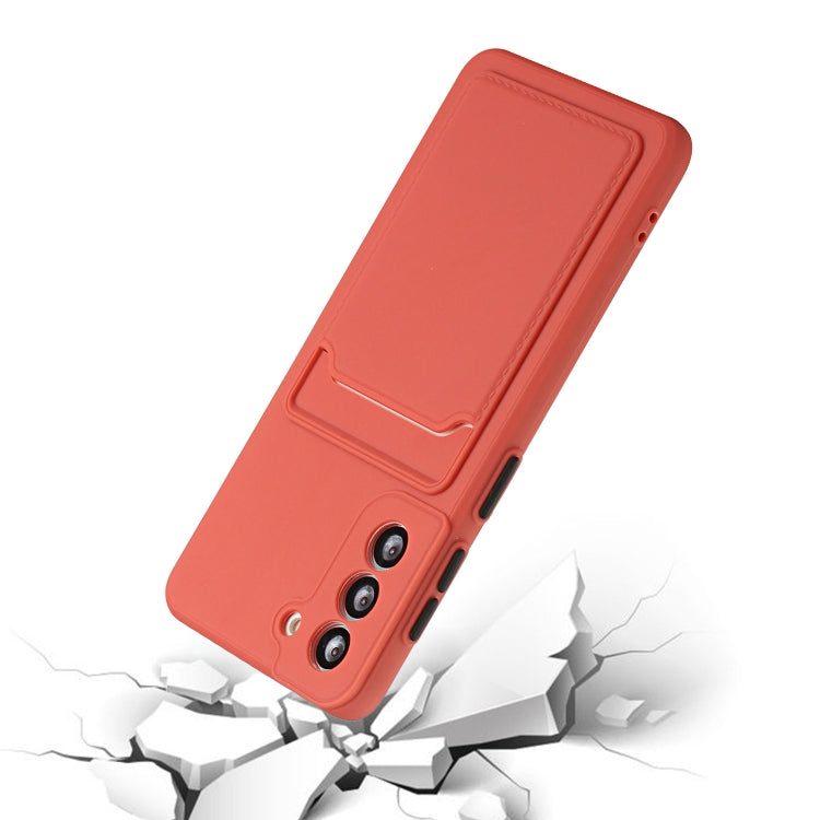 For Samsung Galaxy S21 5G Card Slot Design Shockproof TPU Protective Case