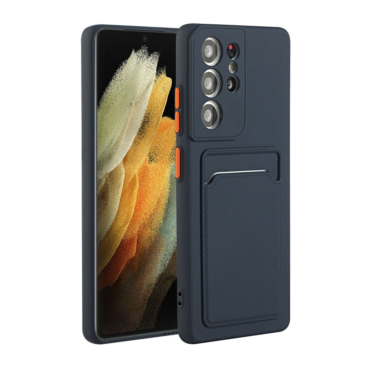 For Samsung Galaxy S21 Ultra 5G Card Slot Design Shockproof TPU Protective Case
