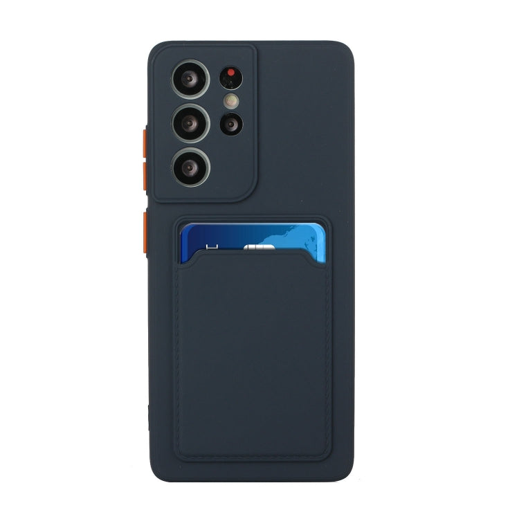 For Samsung Galaxy S21 Ultra 5G Card Slot Design Shockproof TPU Protective Case
