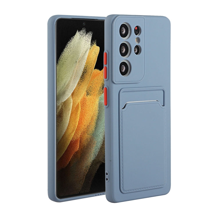 For Samsung Galaxy S21 Ultra 5G Card Slot Design Shockproof TPU Protective Case
