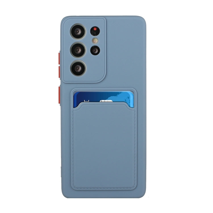 For Samsung Galaxy S21 Ultra 5G Card Slot Design Shockproof TPU Protective Case