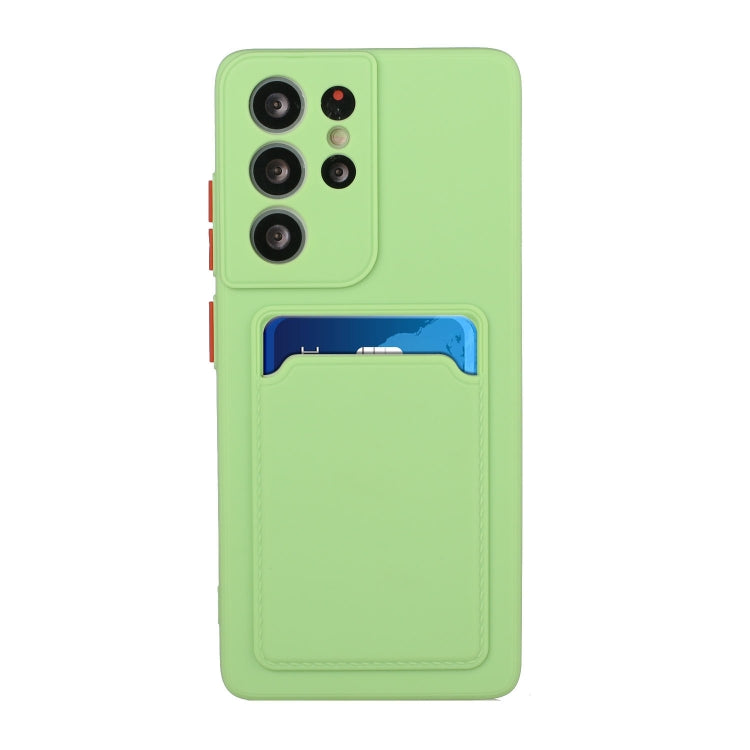 For Samsung Galaxy S21 Ultra 5G Card Slot Design Shockproof TPU Protective Case