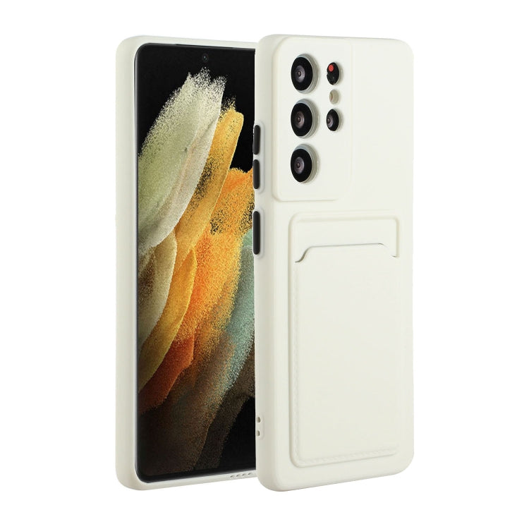 For Samsung Galaxy S21 Ultra 5G Card Slot Design Shockproof TPU Protective Case