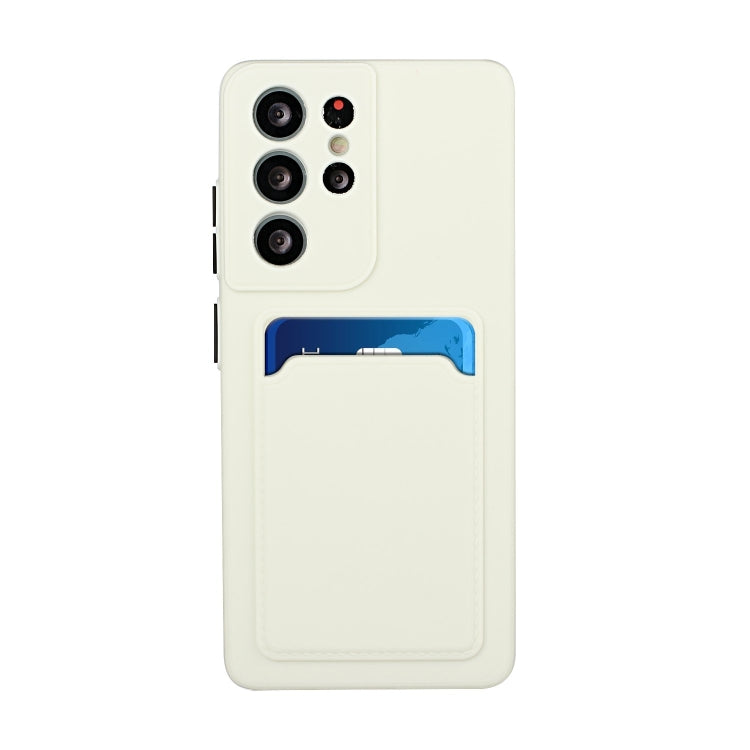 For Samsung Galaxy S21 Ultra 5G Card Slot Design Shockproof TPU Protective Case