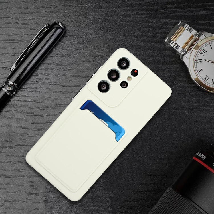 For Samsung Galaxy S21 Ultra 5G Card Slot Design Shockproof TPU Protective Case