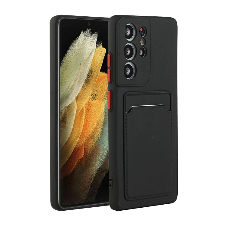 For Samsung Galaxy S21 Ultra 5G Card Slot Design Shockproof TPU Protective Case