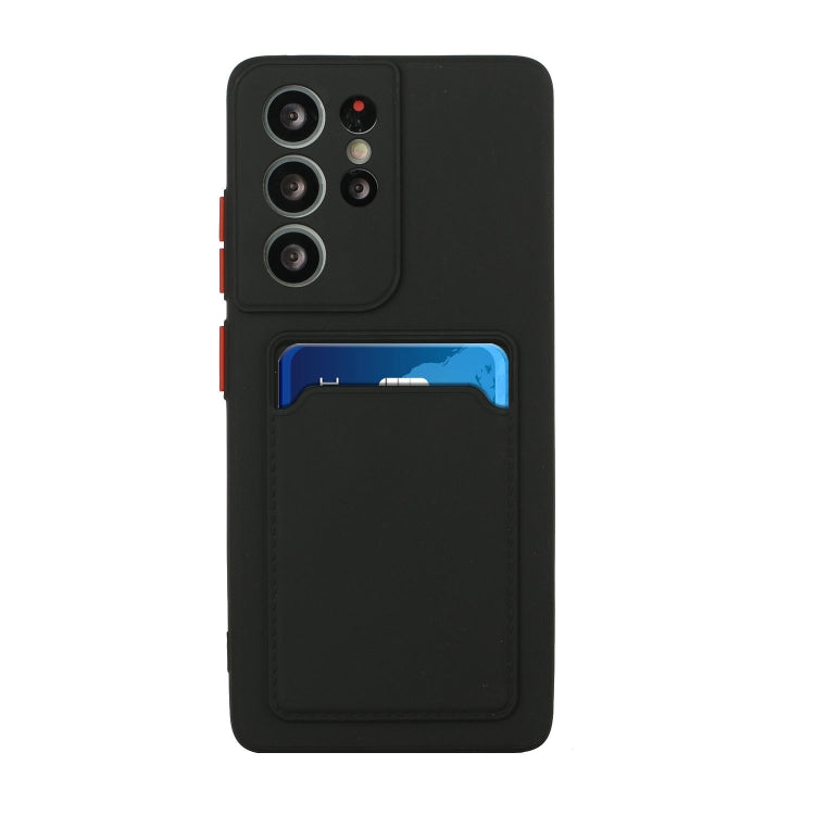 For Samsung Galaxy S21 Ultra 5G Card Slot Design Shockproof TPU Protective Case