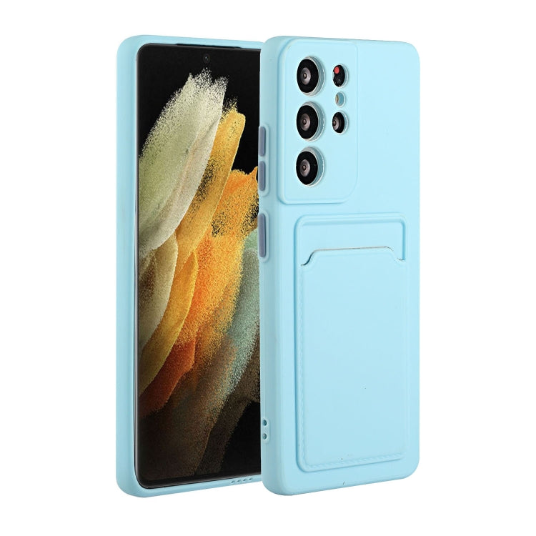 For Samsung Galaxy S21 Ultra 5G Card Slot Design Shockproof TPU Protective Case