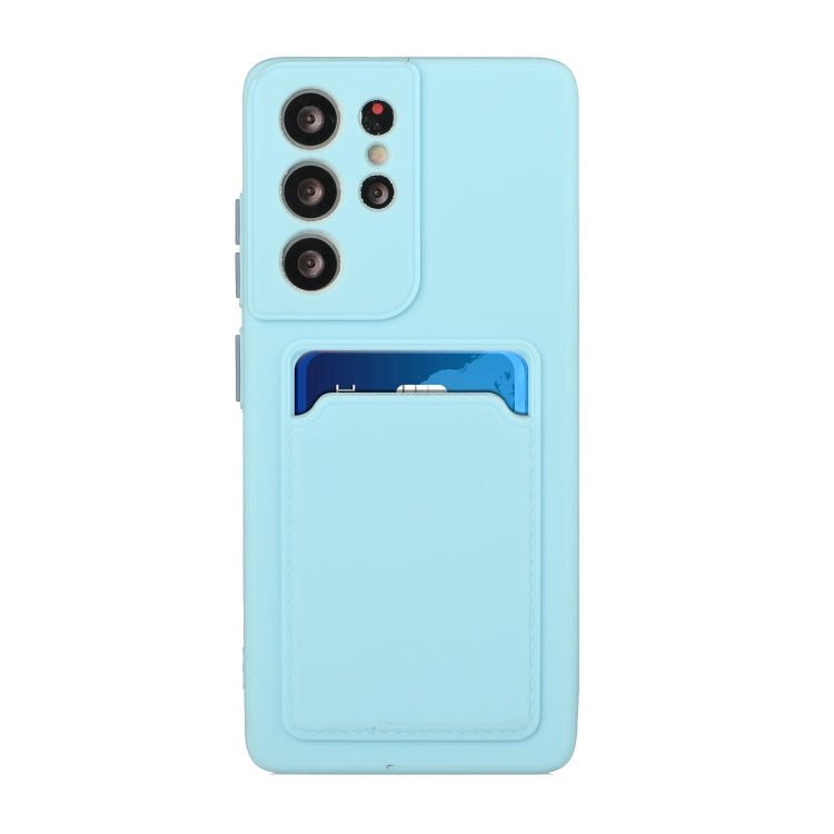 For Samsung Galaxy S21 Ultra 5G Card Slot Design Shockproof TPU Protective Case