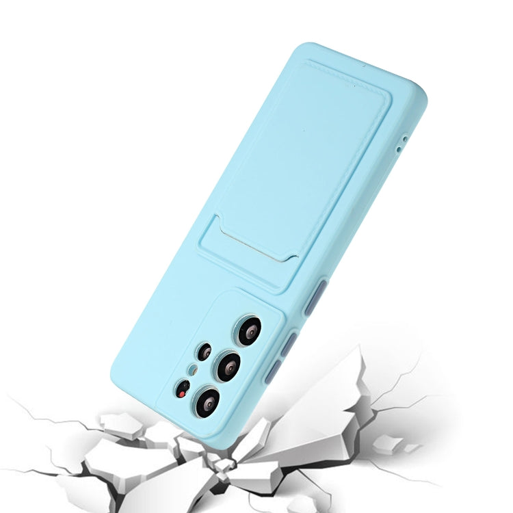 For Samsung Galaxy S21 Ultra 5G Card Slot Design Shockproof TPU Protective Case