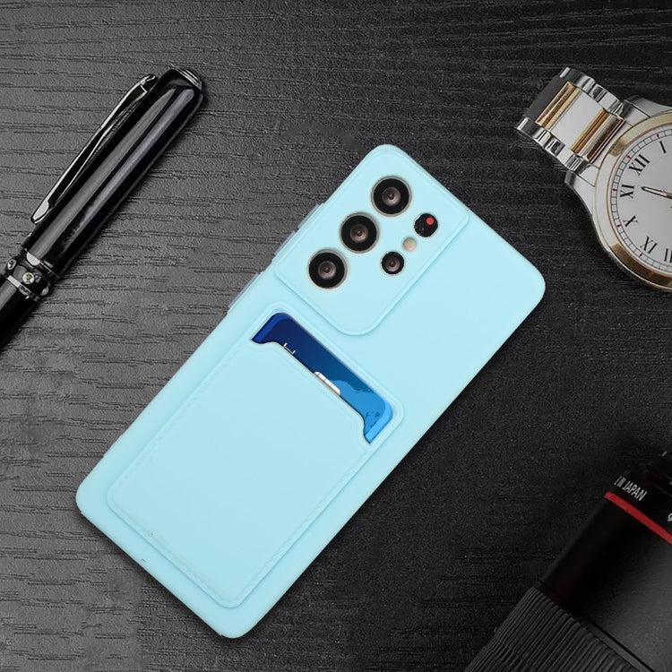 For Samsung Galaxy S21 Ultra 5G Card Slot Design Shockproof TPU Protective Case