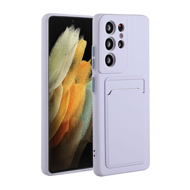 For Samsung Galaxy S21 Ultra 5G Card Slot Design Shockproof TPU Protective Case