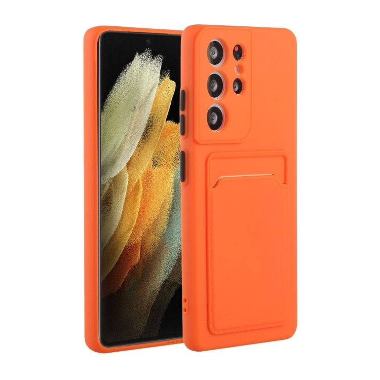For Samsung Galaxy S21 Ultra 5G Card Slot Design Shockproof TPU Protective Case