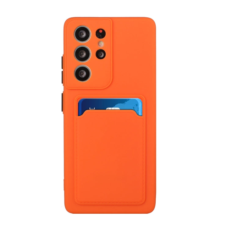 For Samsung Galaxy S21 Ultra 5G Card Slot Design Shockproof TPU Protective Case