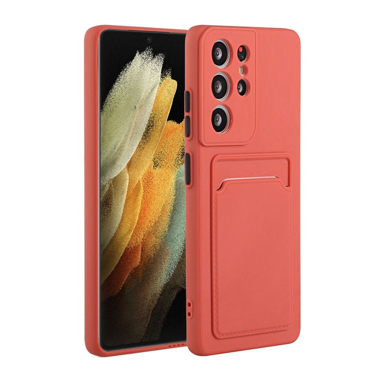 For Samsung Galaxy S21 Ultra 5G Card Slot Design Shockproof TPU Protective Case