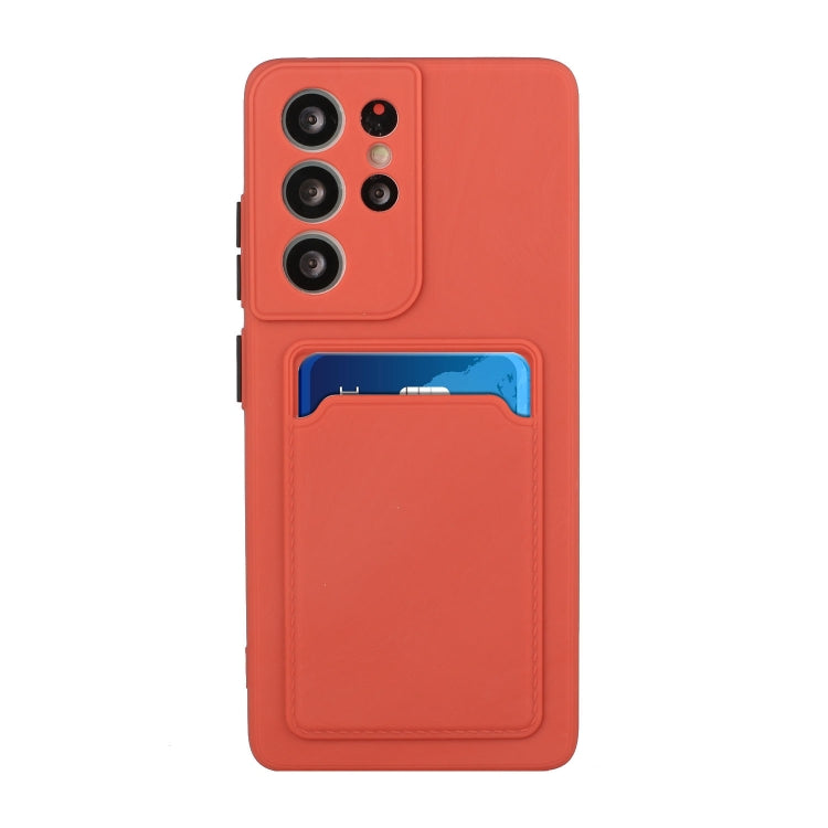 For Samsung Galaxy S21 Ultra 5G Card Slot Design Shockproof TPU Protective Case