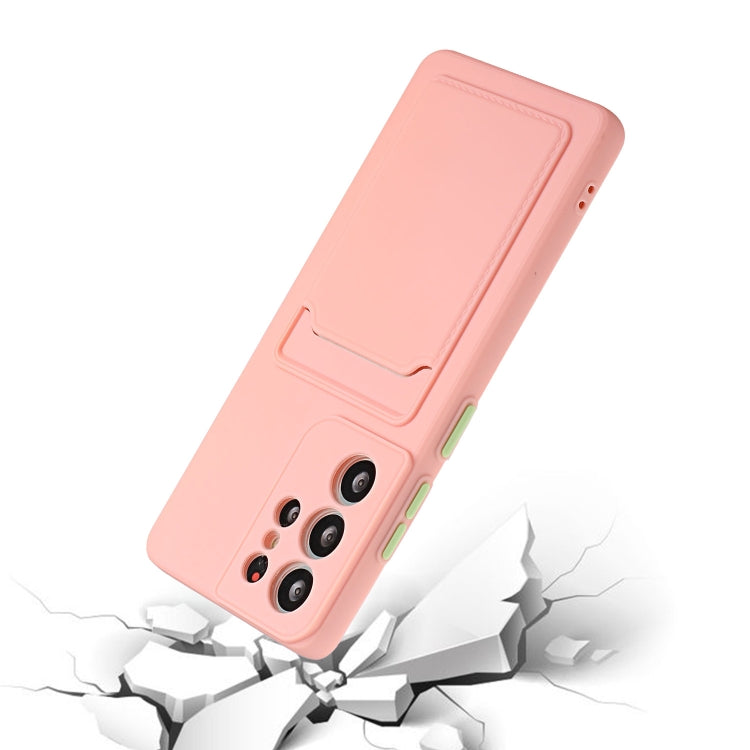 For Samsung Galaxy S21 Ultra 5G Card Slot Design Shockproof TPU Protective Case