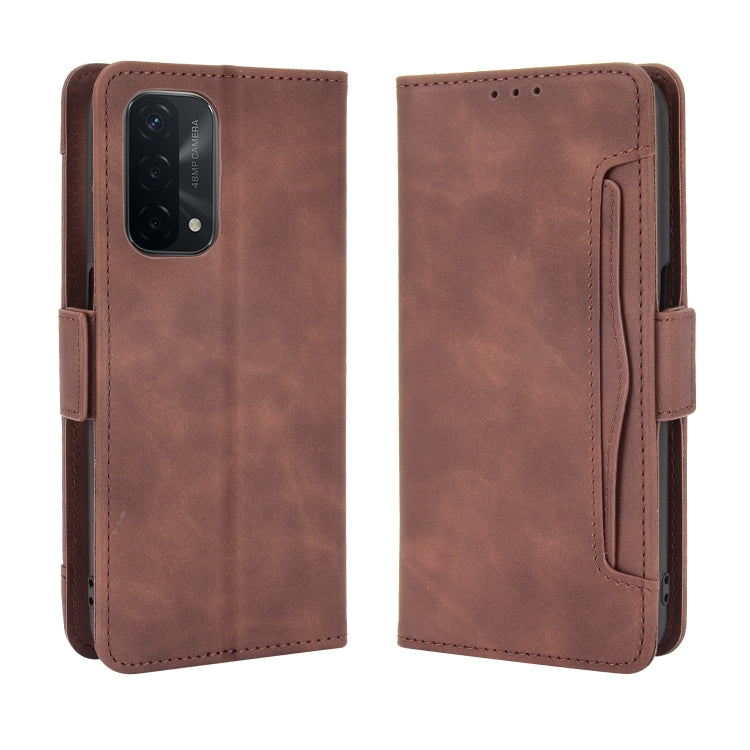 For OPPO A54 5G / A74 5G / A93 5G Skin Feel Calf Pattern Horizontal Flip Leather Case with Holder & Card Slots & Photo Frame