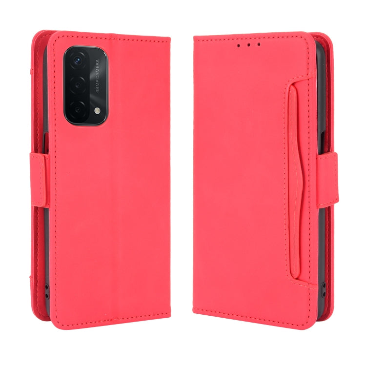 For OPPO A54 5G / A74 5G / A93 5G Skin Feel Calf Pattern Horizontal Flip Leather Case with Holder & Card Slots & Photo Frame