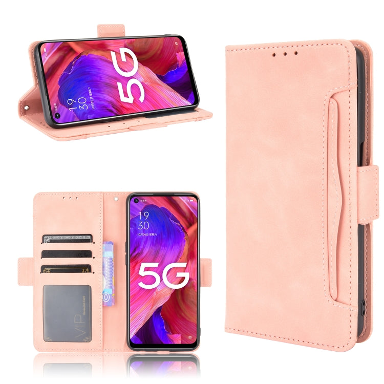 For OPPO A54 5G / A74 5G / A93 5G Skin Feel Calf Pattern Horizontal Flip Leather Case with Holder & Card Slots & Photo Frame