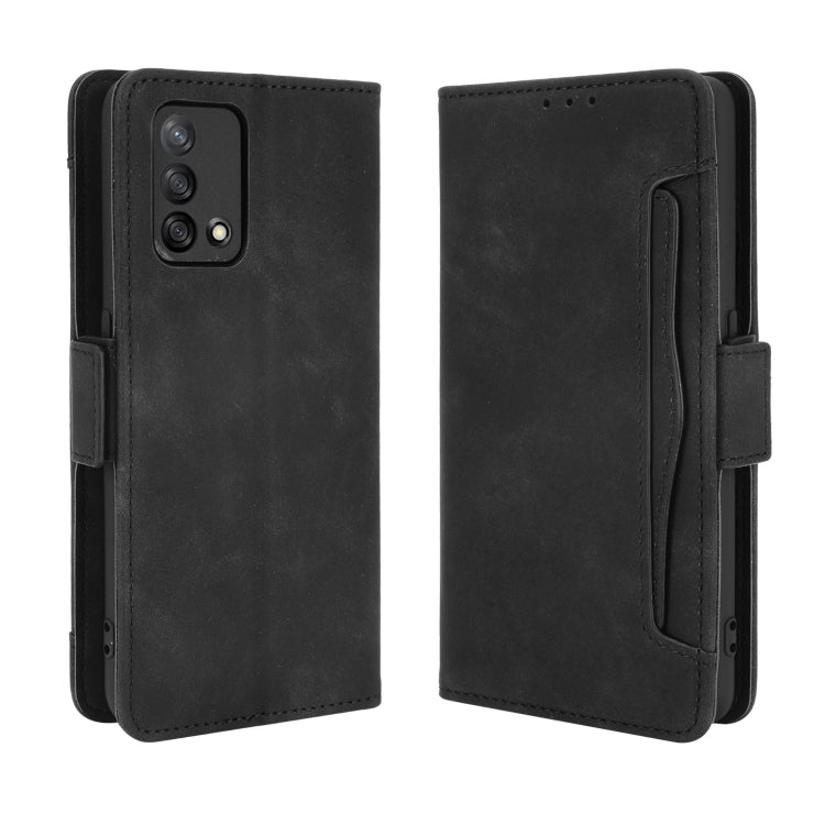 For OPPO A74 4G / F19 4G Skin Feel Calf Pattern Horizontal Flip Leather Case with Holder & Card Slots & Photo Frame