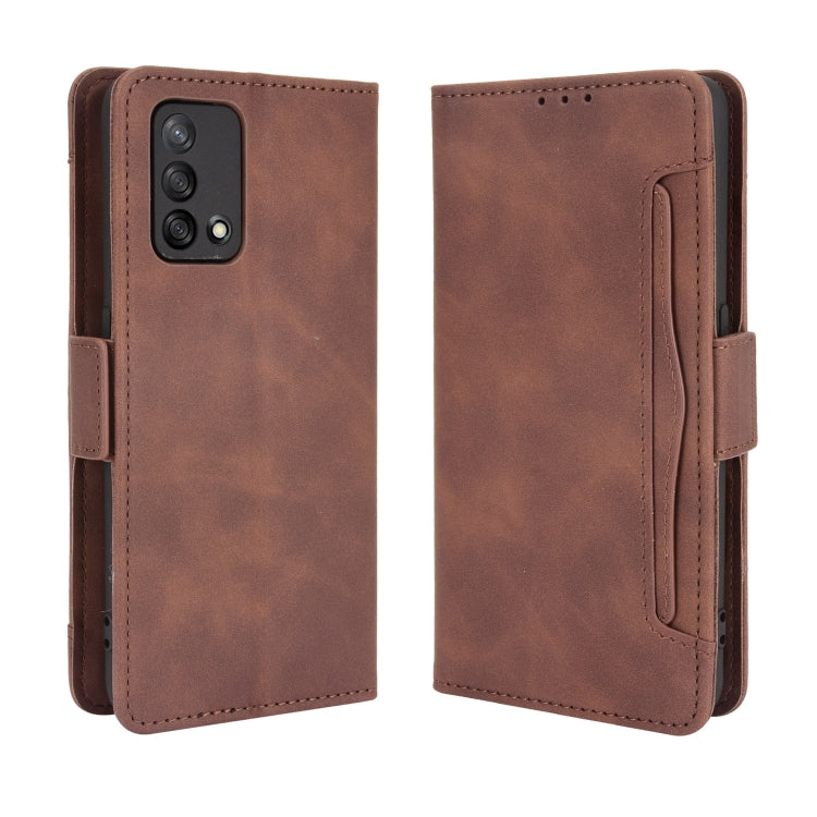 For OPPO A74 4G / F19 4G Skin Feel Calf Pattern Horizontal Flip Leather Case with Holder & Card Slots & Photo Frame