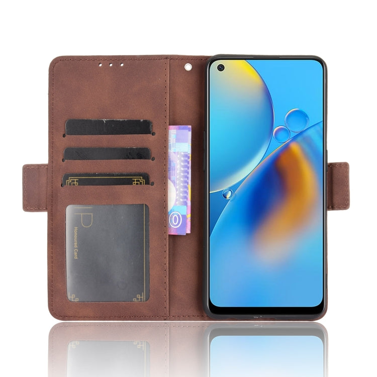 For OPPO A74 4G / F19 4G Skin Feel Calf Pattern Horizontal Flip Leather Case with Holder & Card Slots & Photo Frame