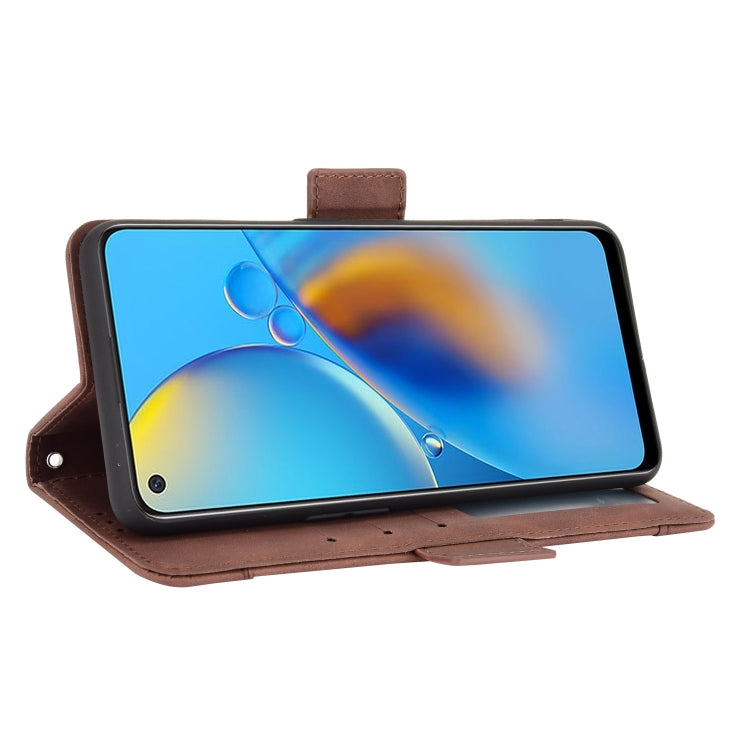 For OPPO A74 4G / F19 4G Skin Feel Calf Pattern Horizontal Flip Leather Case with Holder & Card Slots & Photo Frame