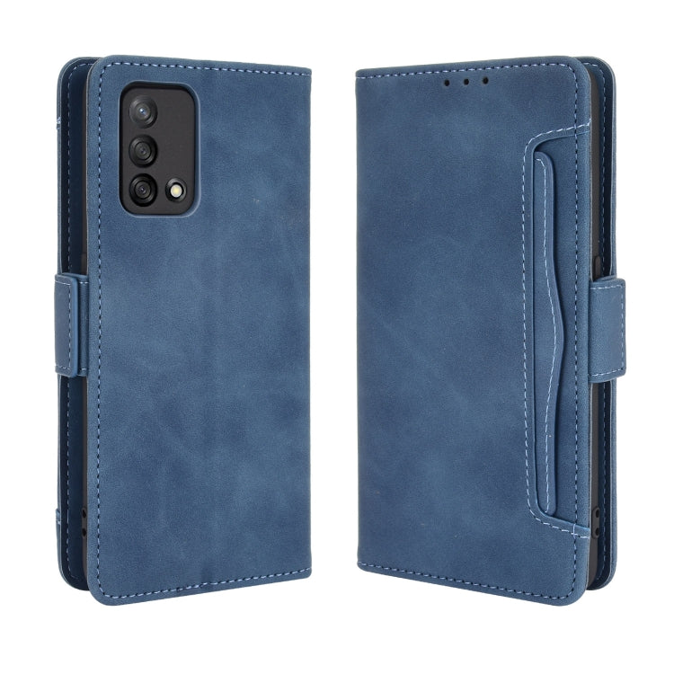 For OPPO A74 4G / F19 4G Skin Feel Calf Pattern Horizontal Flip Leather Case with Holder & Card Slots & Photo Frame