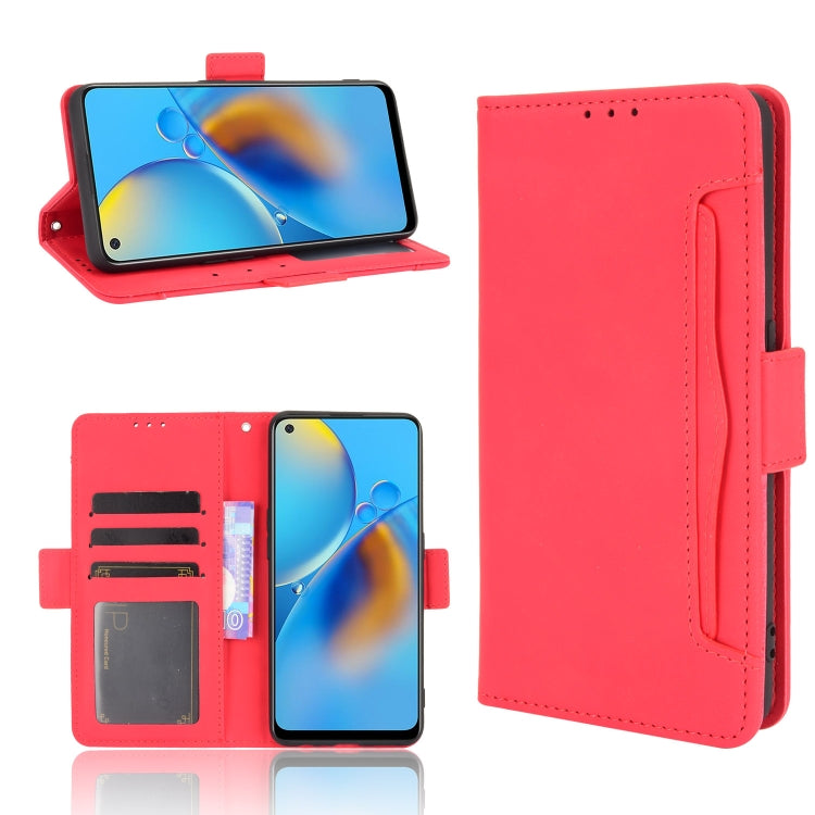 For OPPO A74 4G / F19 4G Skin Feel Calf Pattern Horizontal Flip Leather Case with Holder & Card Slots & Photo Frame