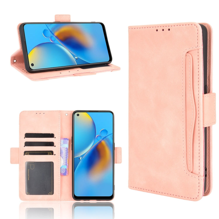 For OPPO A74 4G / F19 4G Skin Feel Calf Pattern Horizontal Flip Leather Case with Holder & Card Slots & Photo Frame