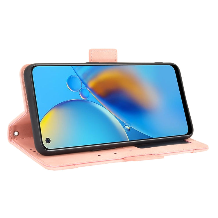 For OPPO A74 4G / F19 4G Skin Feel Calf Pattern Horizontal Flip Leather Case with Holder & Card Slots & Photo Frame