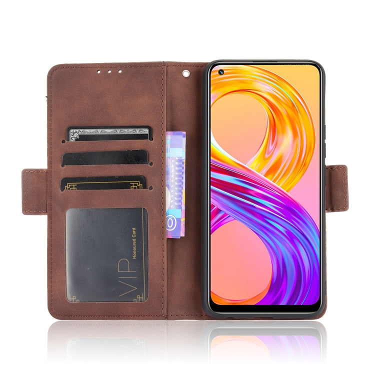 For OPPO Realme 8 4G / Realme 8 Pro 4G Skin Feel Calf Pattern Horizontal Flip Leather Case with Holder & Card Slots & Photo Frame
