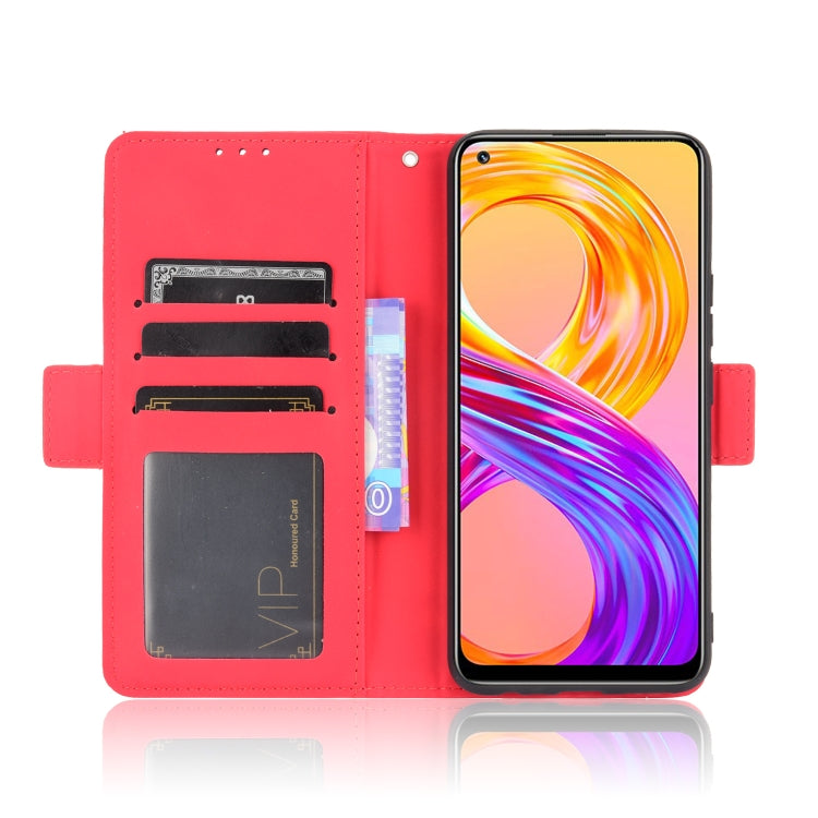 For OPPO Realme 8 4G / Realme 8 Pro 4G Skin Feel Calf Pattern Horizontal Flip Leather Case with Holder & Card Slots & Photo Frame