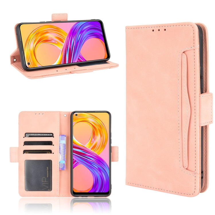 For OPPO Realme 8 4G / Realme 8 Pro 4G Skin Feel Calf Pattern Horizontal Flip Leather Case with Holder & Card Slots & Photo Frame