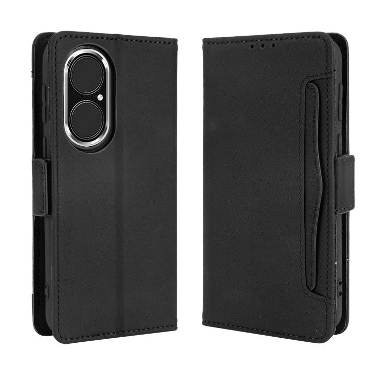 For Huawei P50 Skin Feel Calf Pattern Horizontal Flip Leather Case with Holder & Card Slots & Photo Frame