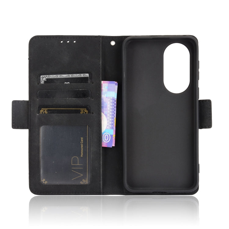For Huawei P50 Skin Feel Calf Pattern Horizontal Flip Leather Case with Holder & Card Slots & Photo Frame
