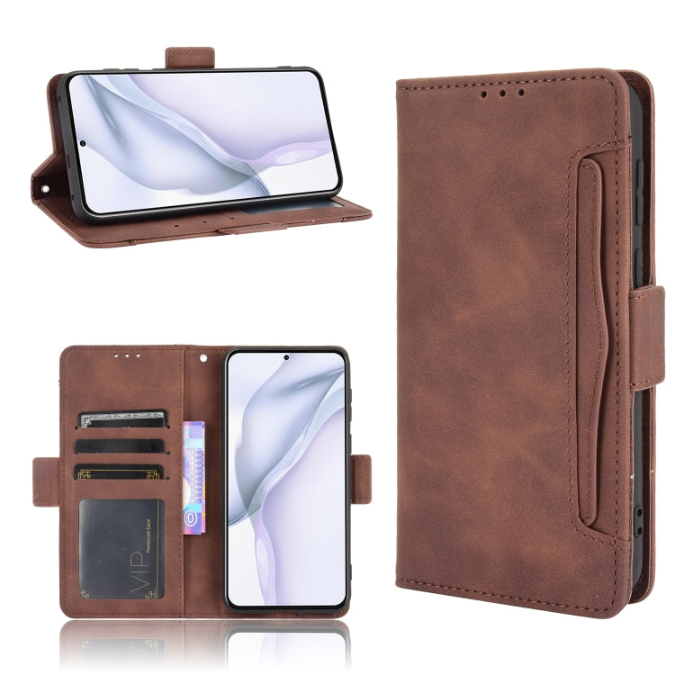 For Huawei P50 Skin Feel Calf Pattern Horizontal Flip Leather Case with Holder & Card Slots & Photo Frame