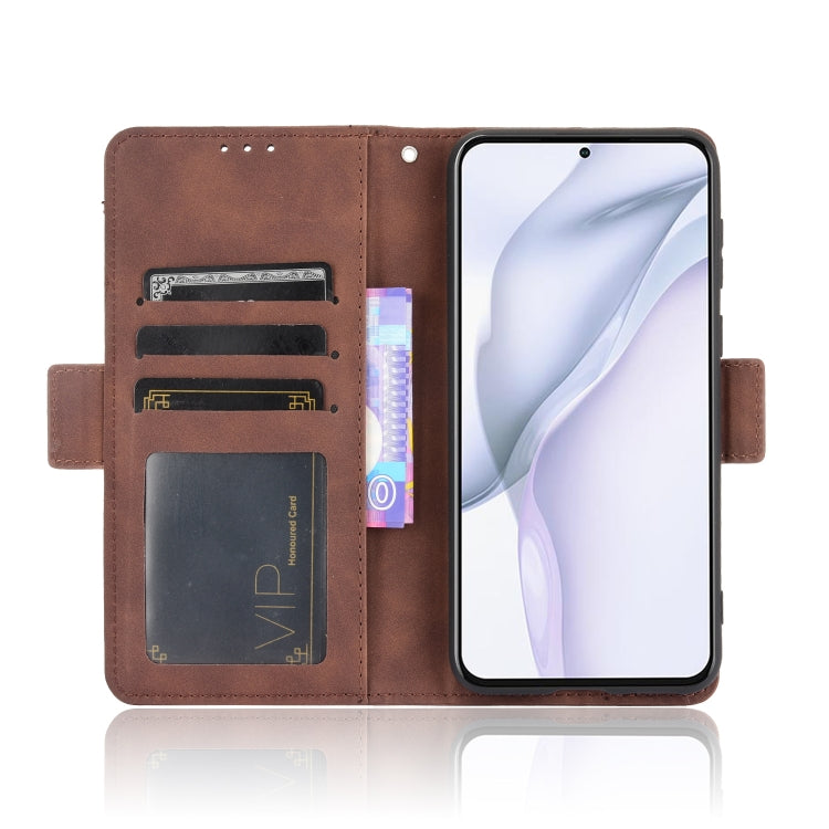 For Huawei P50 Skin Feel Calf Pattern Horizontal Flip Leather Case with Holder & Card Slots & Photo Frame