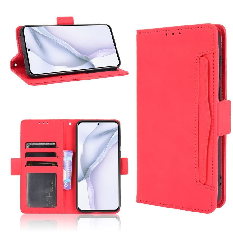 For Huawei P50 Skin Feel Calf Pattern Horizontal Flip Leather Case with Holder & Card Slots & Photo Frame